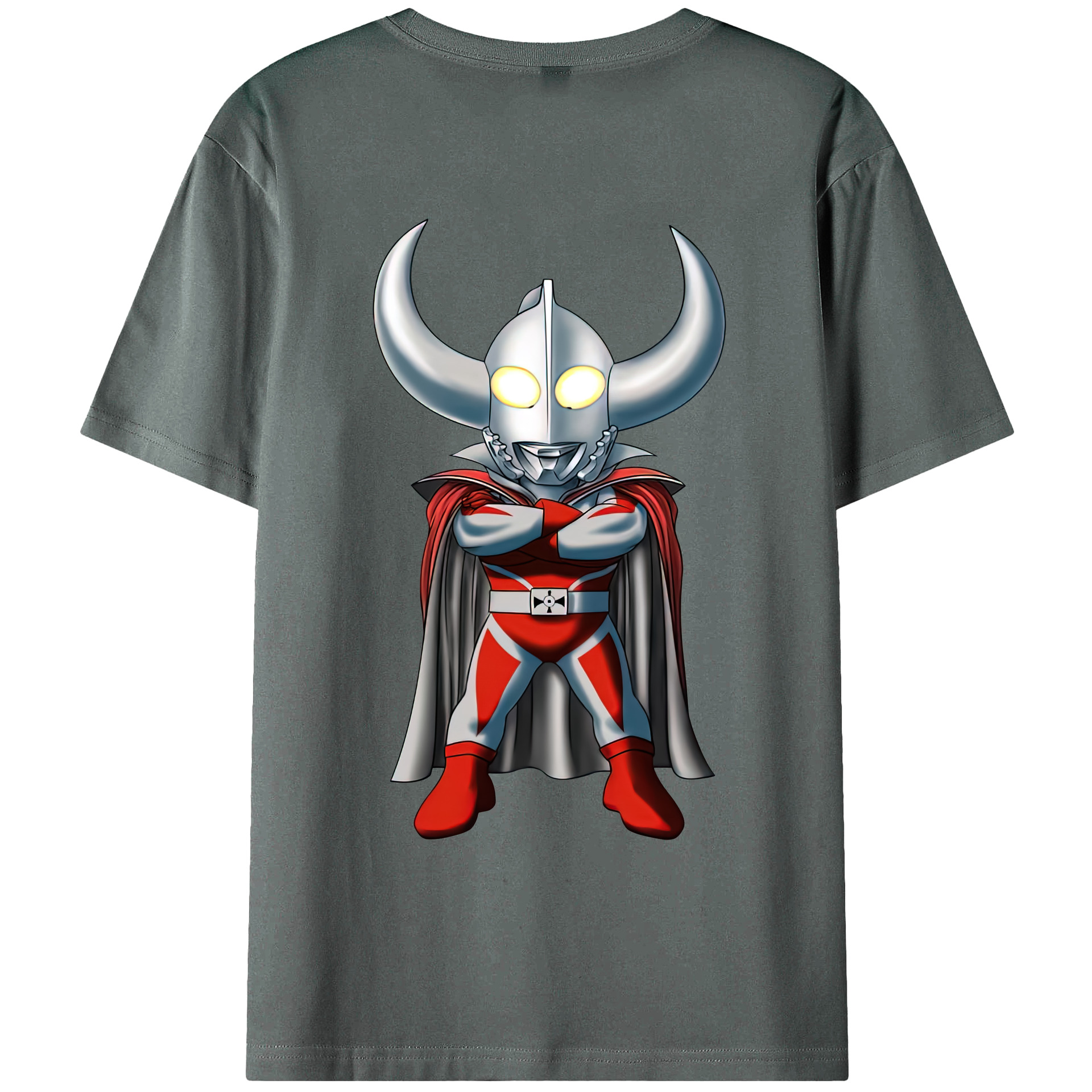 （画像用） ウルトラマン Ultraman 綿100％ メンズ半袖Tシャツ（バックプリント） 通気性